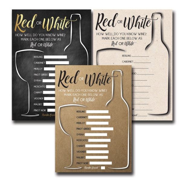 Printable Wine Wedding Shower Game