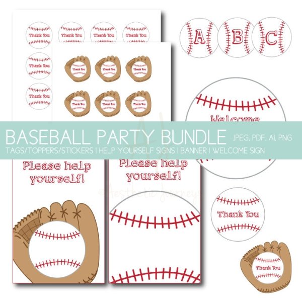 Baseball Themed Party Bundle