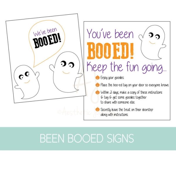 Been Booed Signs for Halloween