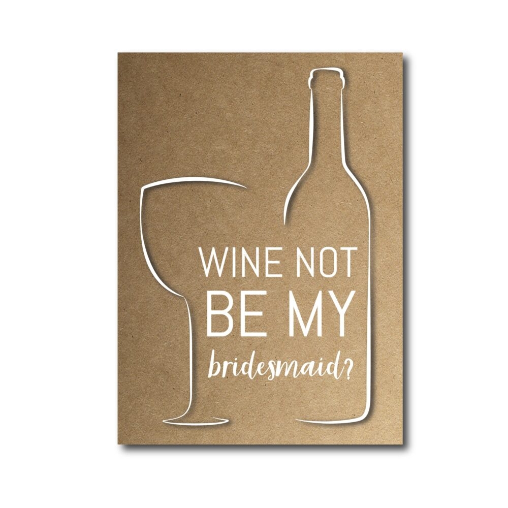 Bridesmaid Ask Card Wine Themed