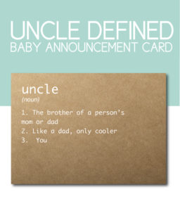 Uncle Defined Baby Card