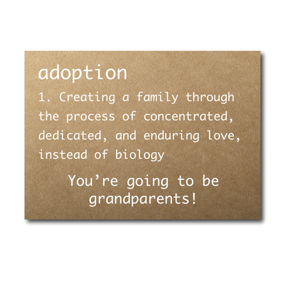 Adoption Announcement Card for Grandparents