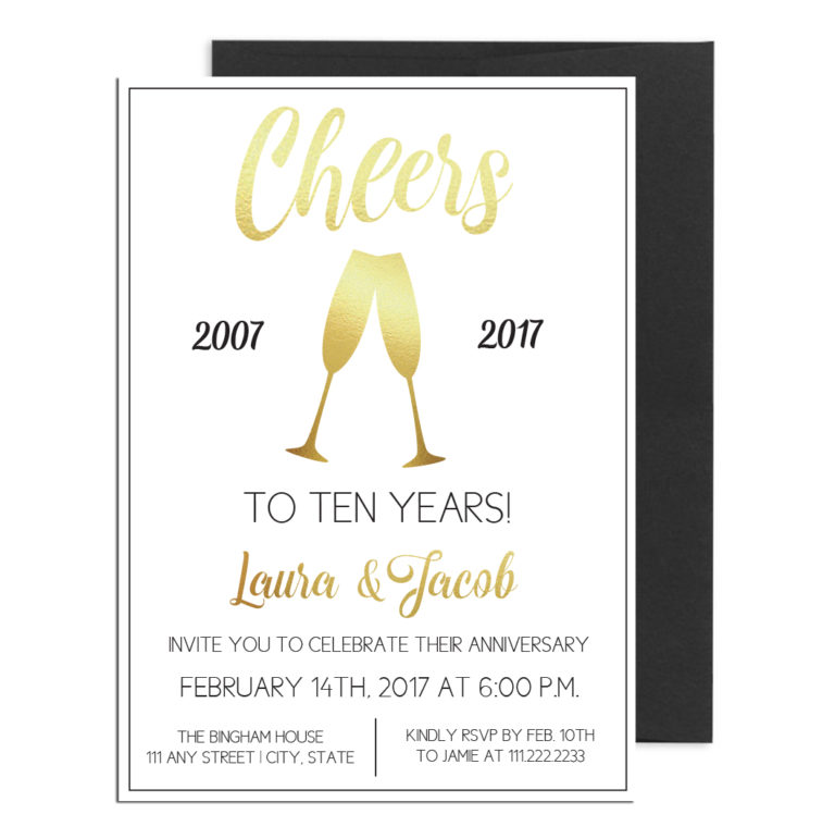 Gold Anniversary Invite for party supplies