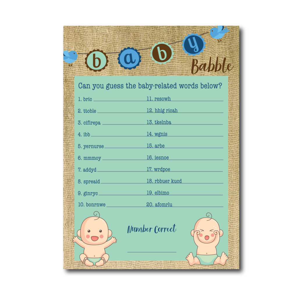 Baby Babble Shower Game