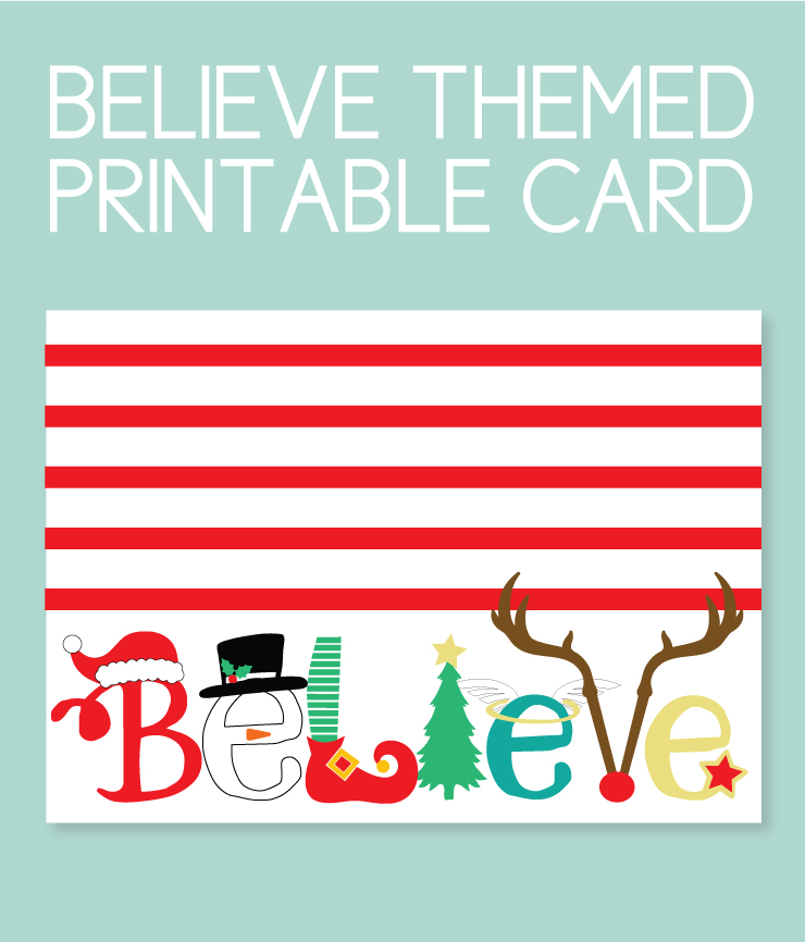 printable christmas instant download card