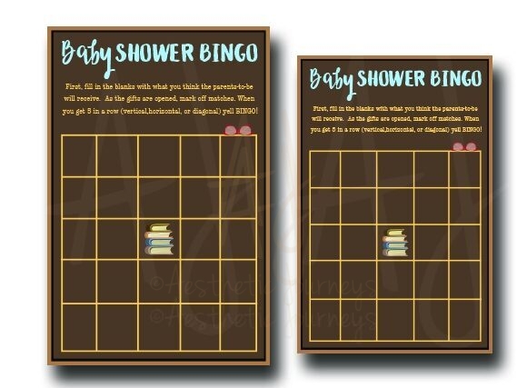 Book BINGO Game for Baby Shower