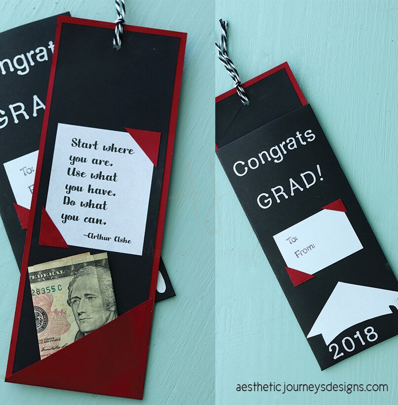 Graduation Bookmark Money Holder + Envelope - Aesthetic Journeys