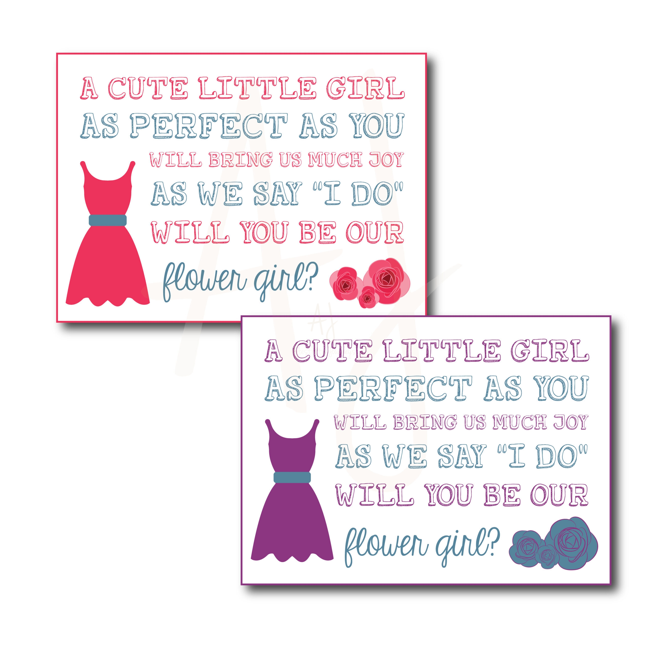 Cute Little Girl Flower Girl Proposal