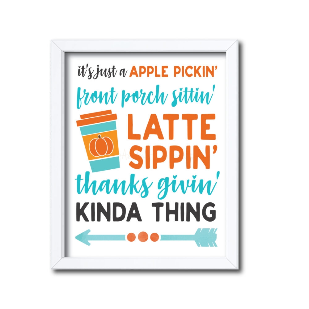 Latte Themed Fall Sign