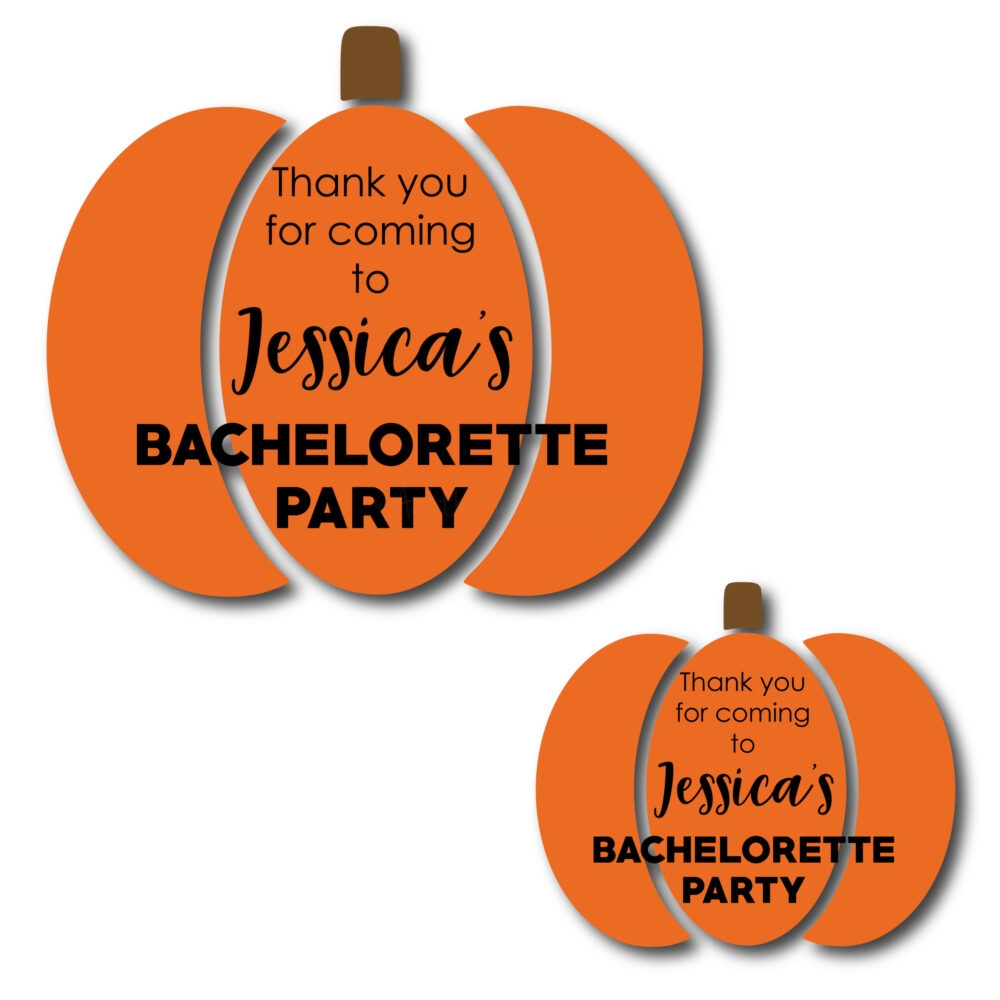 Pumpkin Shaped Bachelorette Stickers