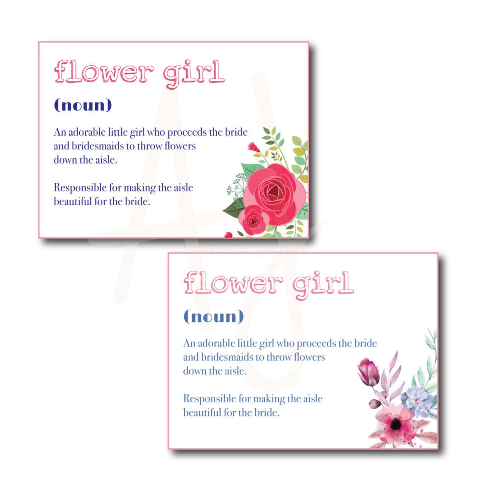Flower Girl Defined Proposal Card