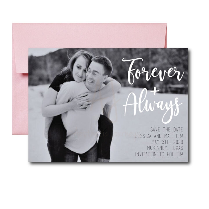 Forever and Always Photo Save the Date