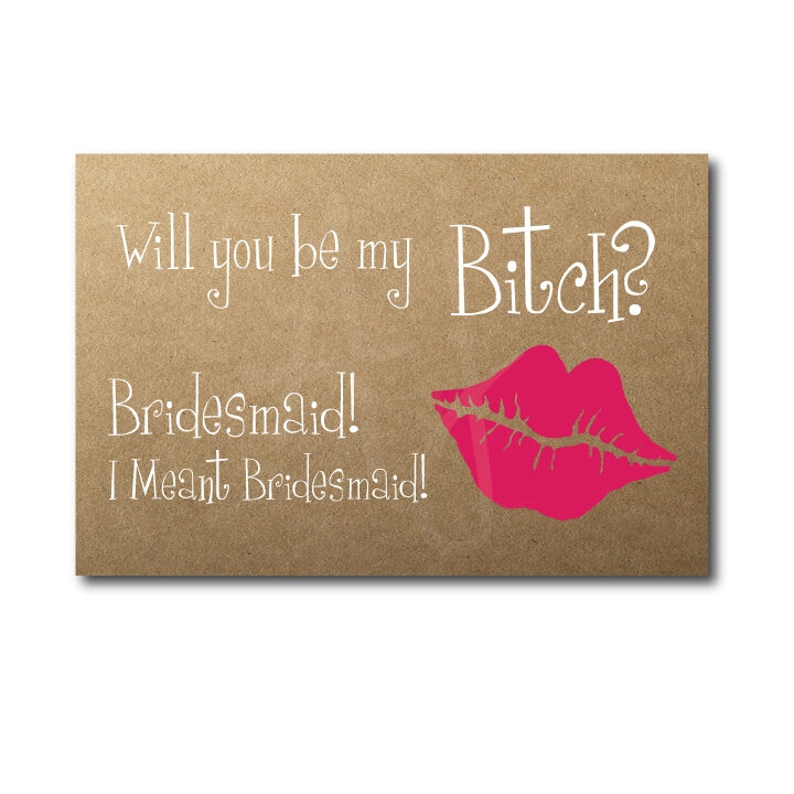 Funny Rustic Bridesmaid Ask Card