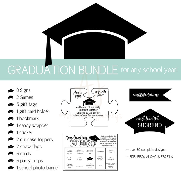 Download Graduation Party Bundle For Every Year Aesthetic Journeys
