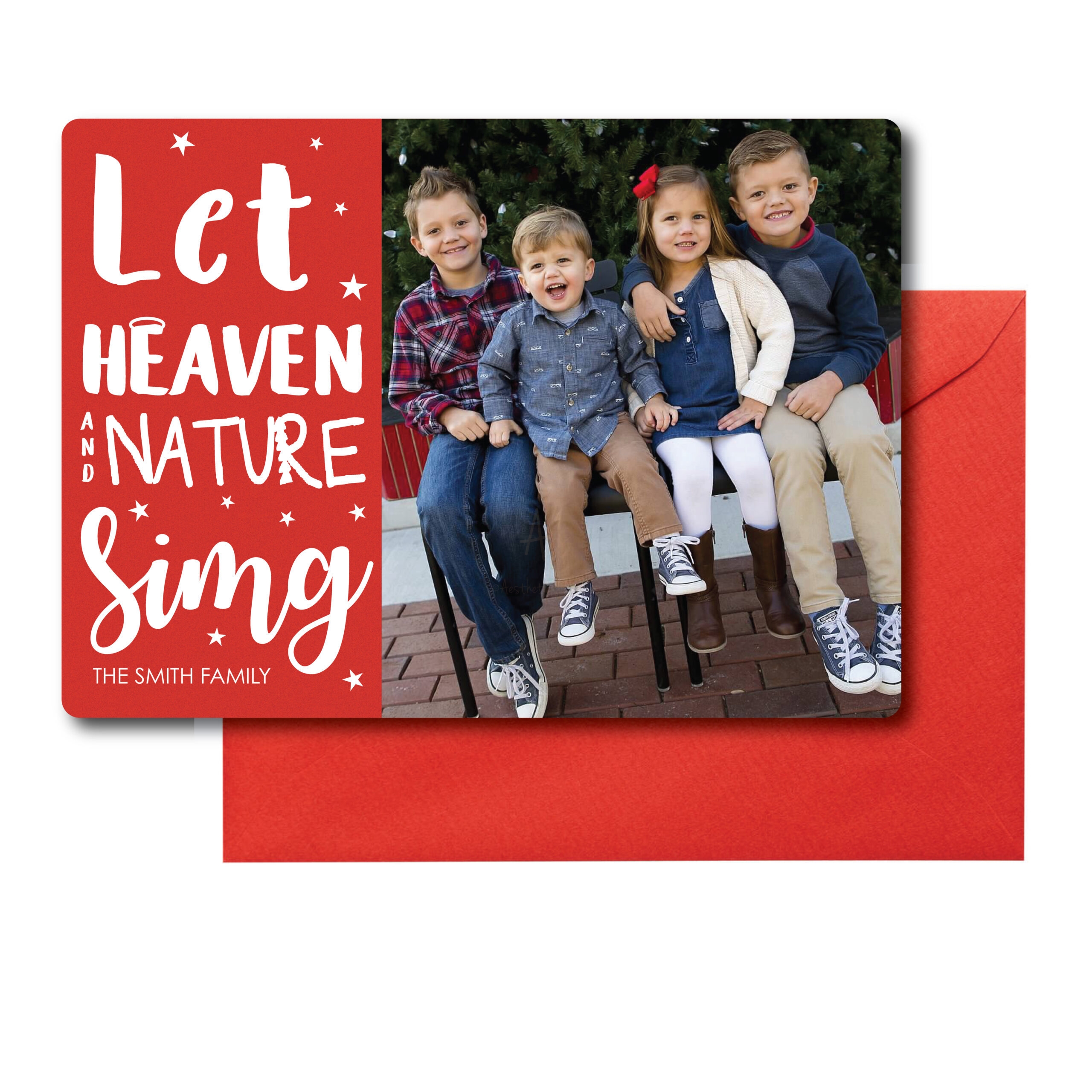 Religious photo Christmas Card on white background