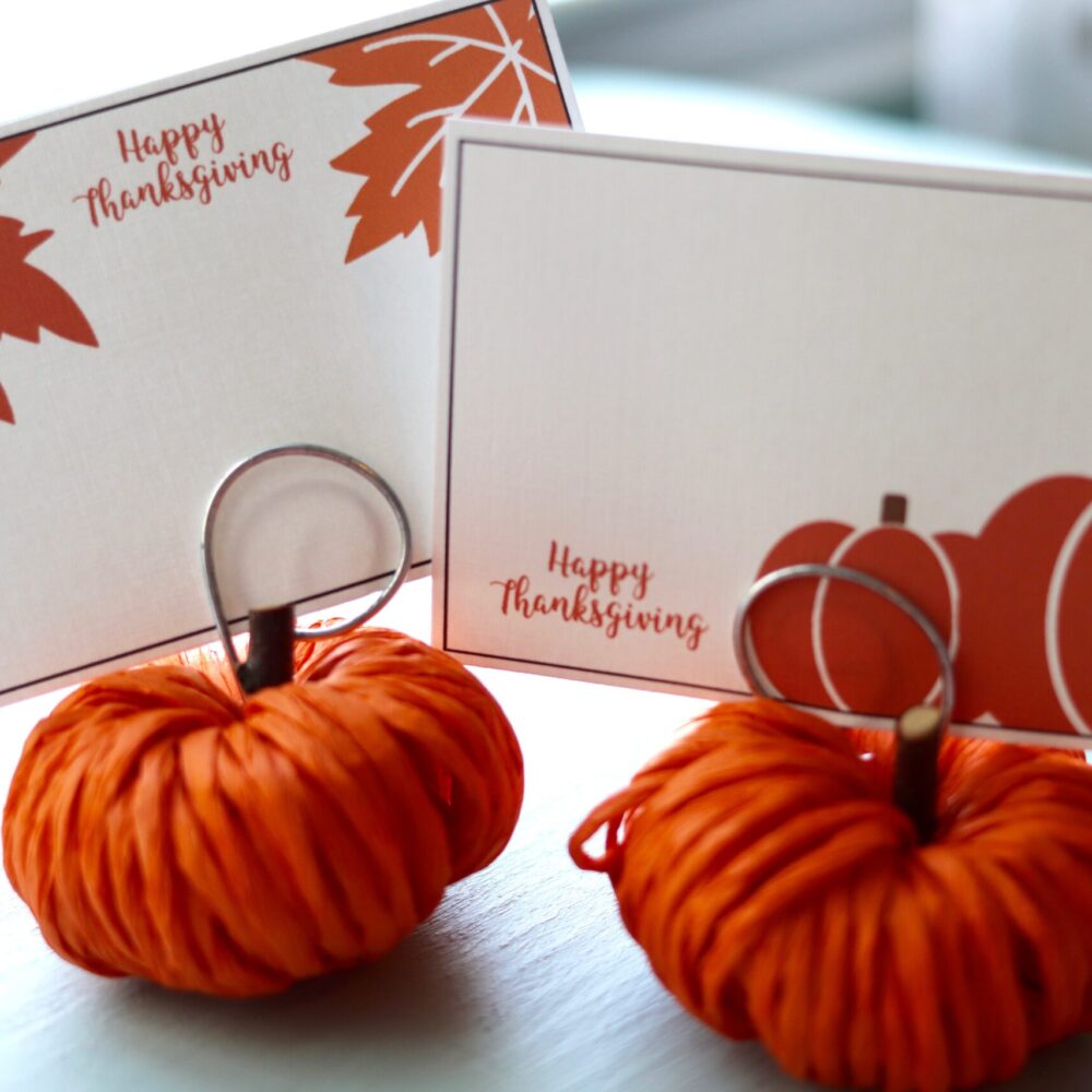 Happy Thanksgiving Place Card Holders