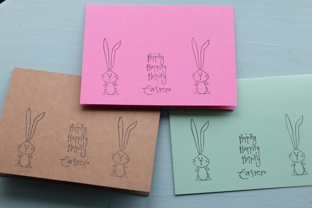 Colorful Easter Bunny Cards