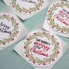 Red and Green Printed Christmas Stickers
