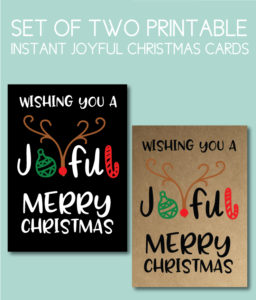 Joyful Merry Christmas Cards