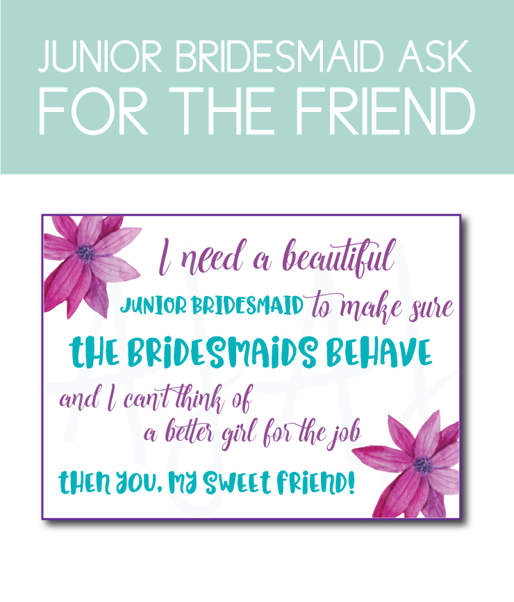 Junior Bridesmaid Ask Card