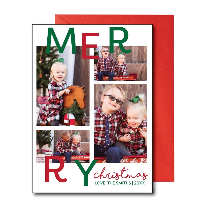 Merry Christmas collage card