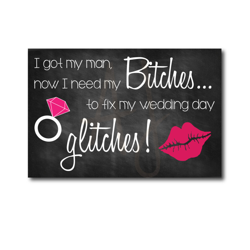 Funny Chalkboard Bridesmaid Card