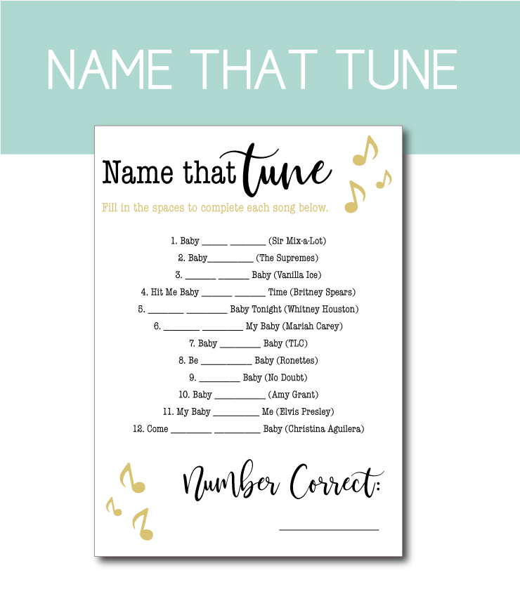 Music-Themed Baby Shower Game
