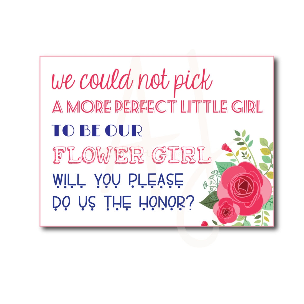 Pick the Perfect Flower Girl Proposal Card