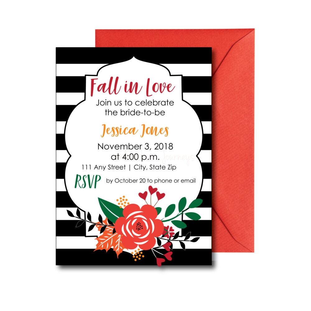 Classic Fall Bridal Shower Invite