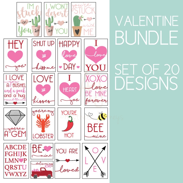 Printable Valentine Signs Bundle
