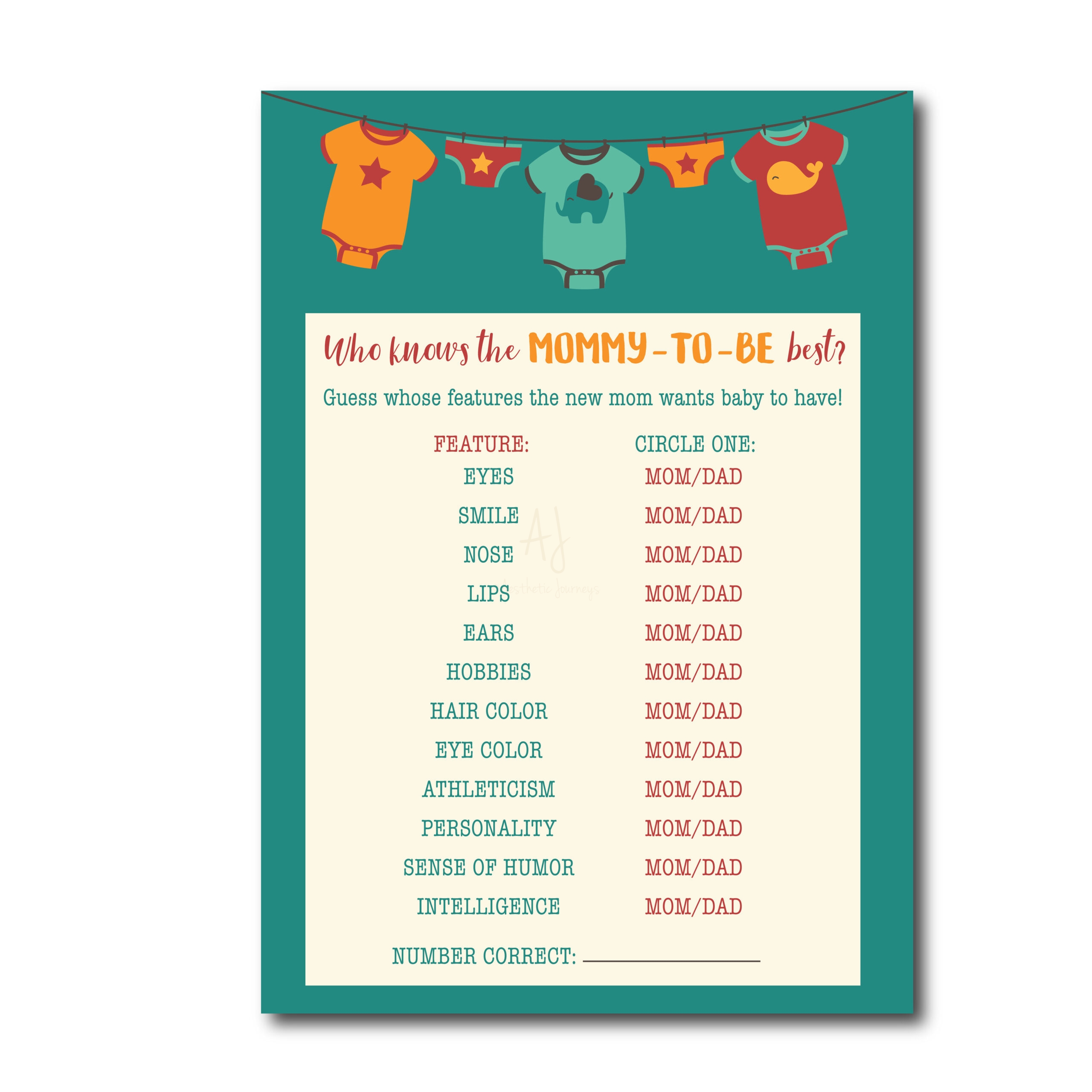 Who Knows Mom Best Baby Shower Game