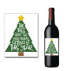 Christmas label for wine on white background