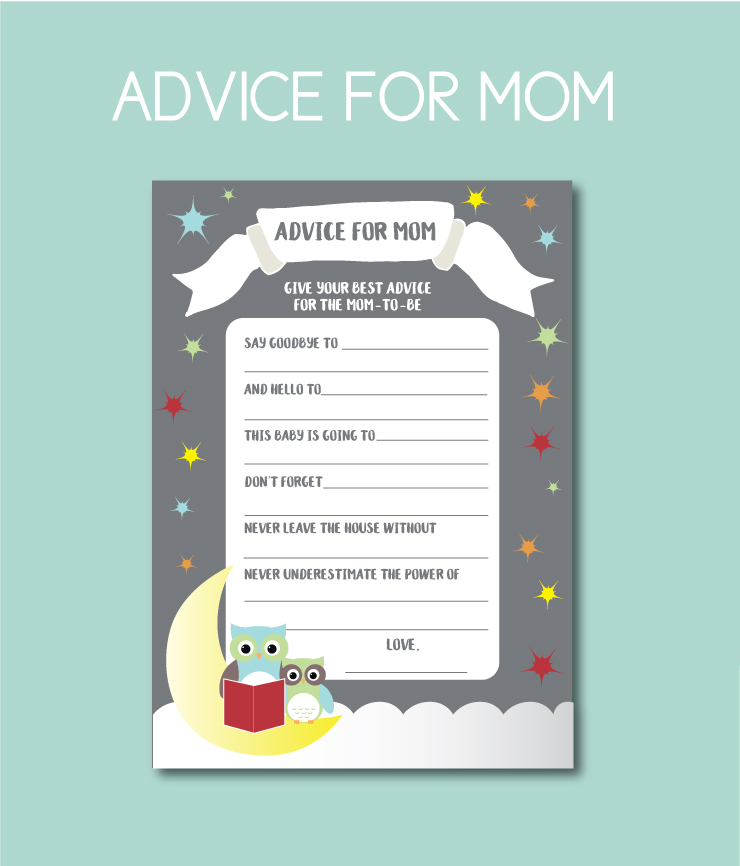 Storybook-Themed Advice for Mom Cards