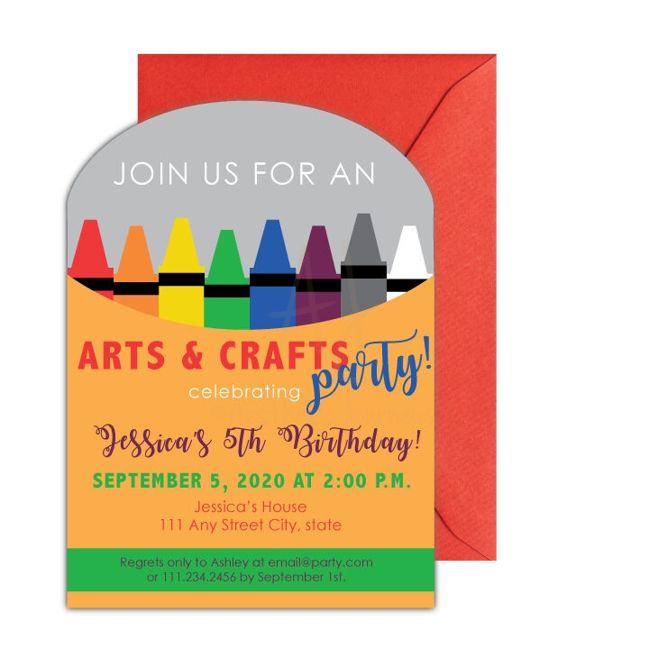 Arts and Crafts Party Invite