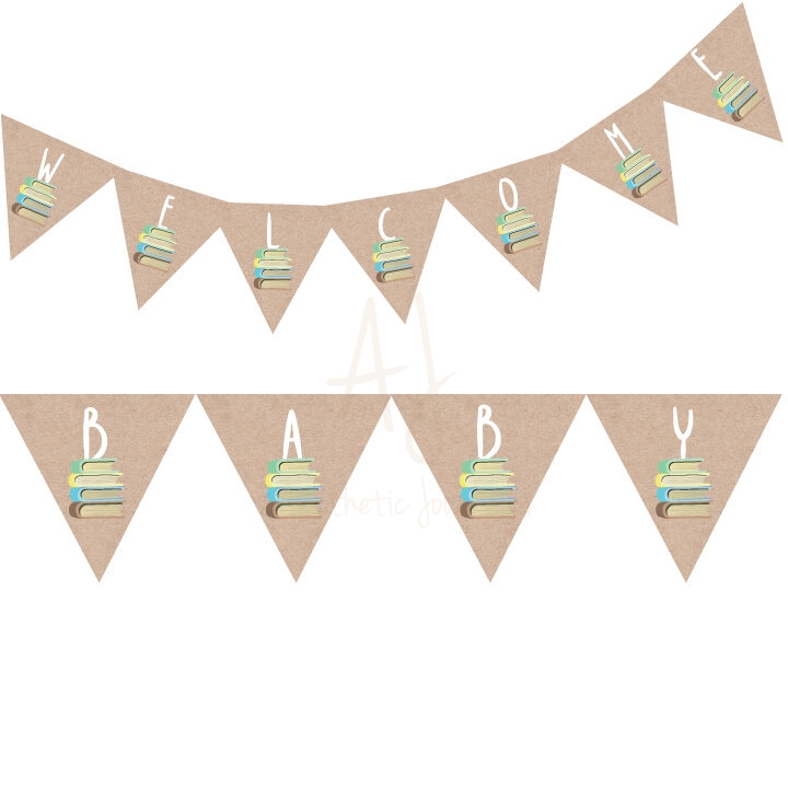 Book Themed Banner for Baby Shower