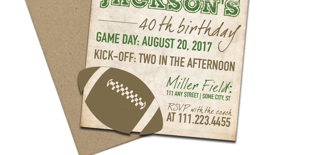 Personalized Football Birthday Invitation Card in French Mobile Printed  Invitation With Envelope 