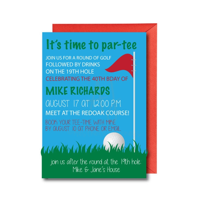 Golf Party Invite