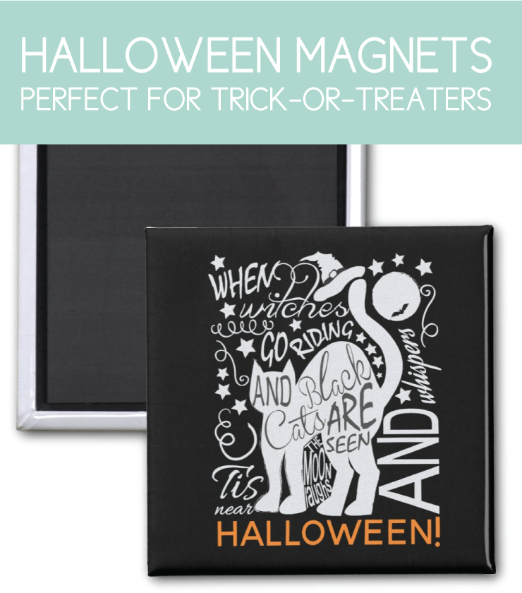 halloween magnet with cat