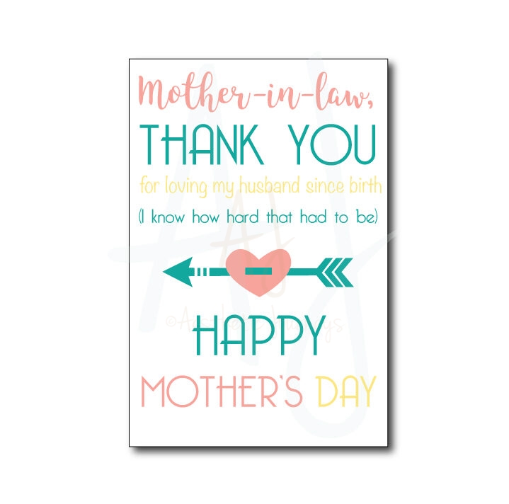 mothers day card to mother in law