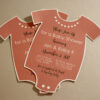Printed Baby Shower Invitation with Envelopes | Printed Invites and Color Envelopes | Pink Invite