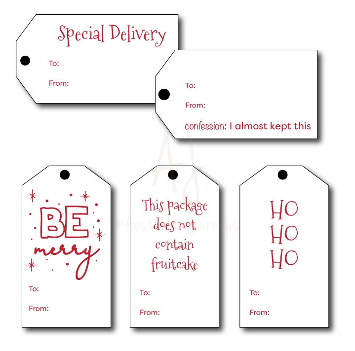 Christmas Tags  Set of 12 + String - Aesthetic Journeys Designs