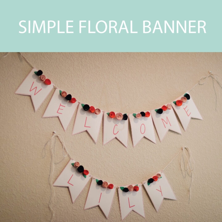 simple floral banner